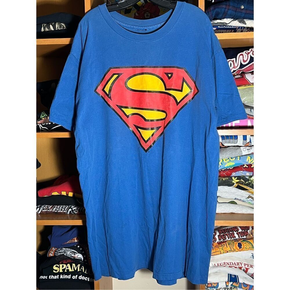Vintage 90s Superman Faster Than A Speeding Bullet Sleepshirt